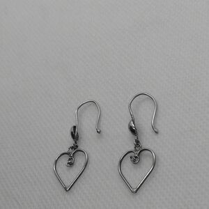 Silver  heart earrings